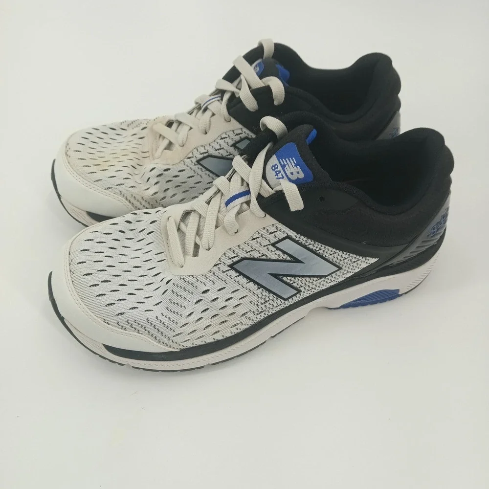 New Balance 847v4 Mens 8.5 6E Extra Wide Walking Shoes White‎ Black MW847LW4